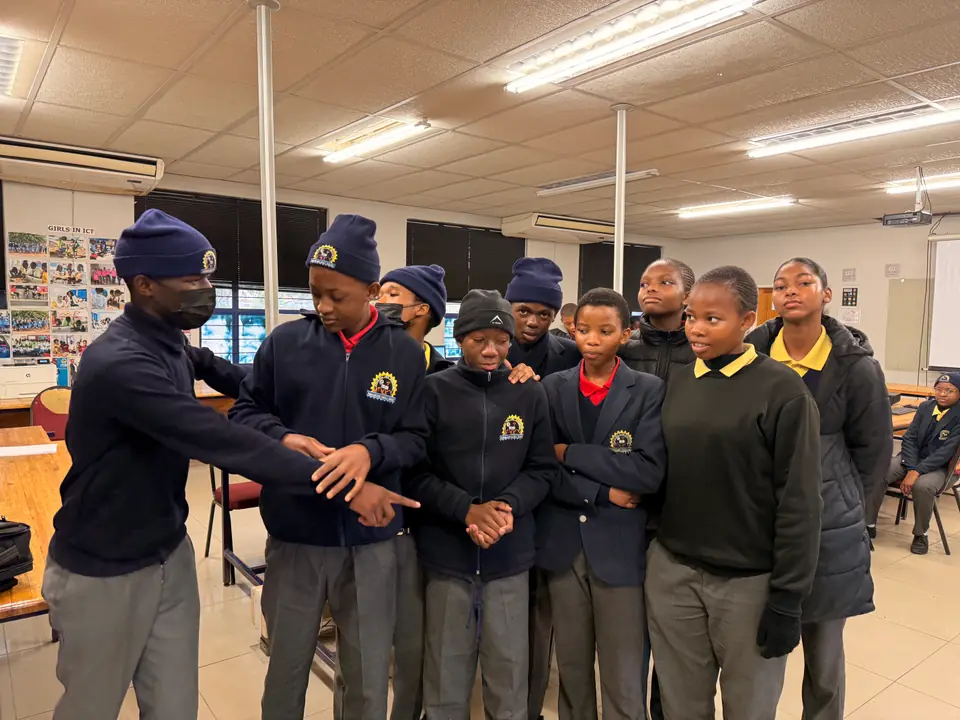 Students participating in a PSAC academic event in Botswana